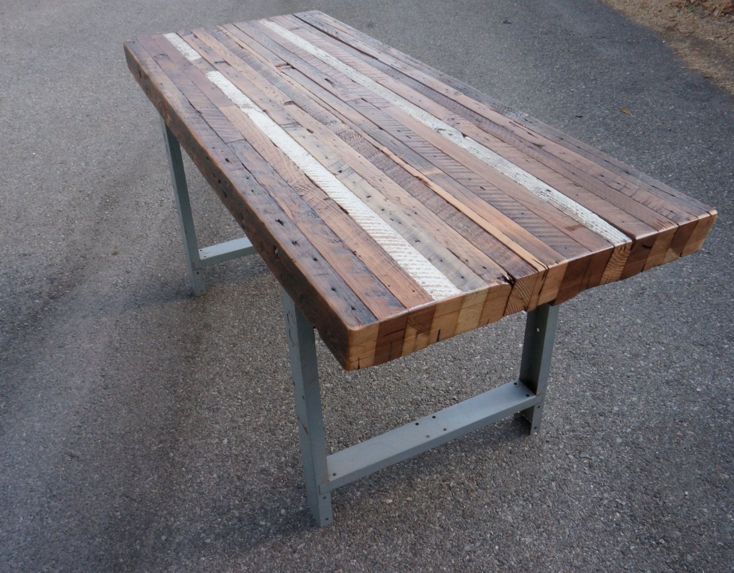 Handmade Custom Outdoor/ Indoor Rustic Industrial Reclaimed Wood Dining Table / Coffee Table by ...