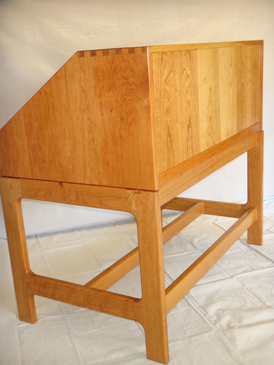 Custom Made Cherry Roll Top Desk by Prokops