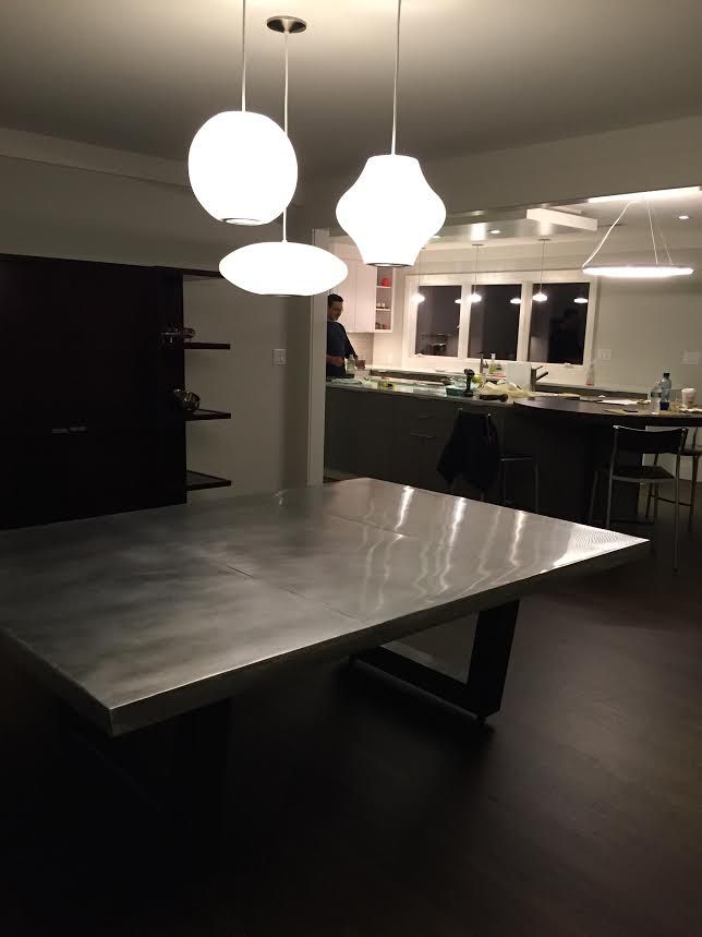 Buy Custom Made Modern Zinc Dining Table, made to order from Lightfast Design+Build