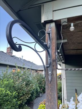 Custom Made Hand Forged Wrought Iron Plant Hanger