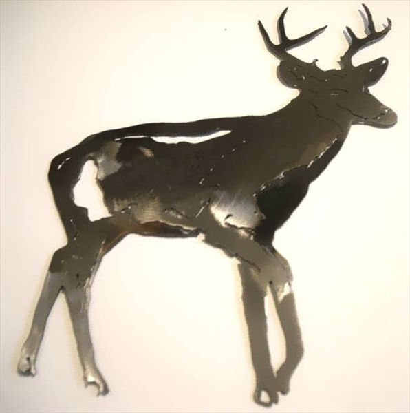 Hand Made Deer Wall Sculpture by Superior IronArtz Llc