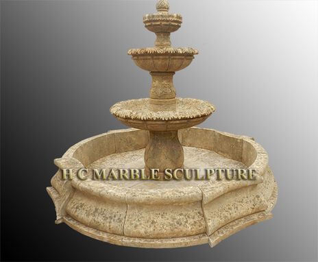 Custom Made Antique 3 Tier Stone Fountain