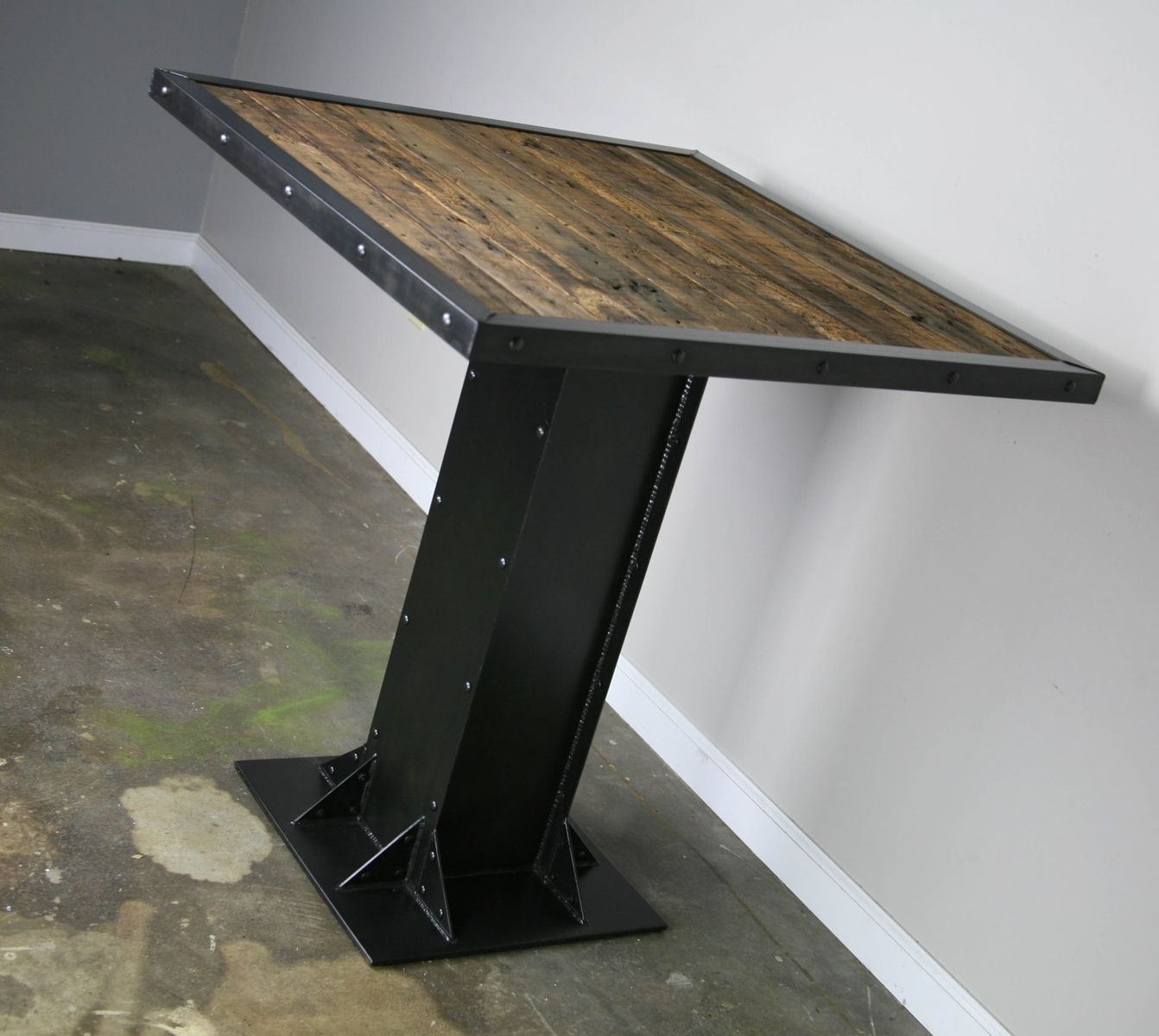 Buy Hand Made Bistro Dining Table Modern Industrial Design Steel   47561.241375 