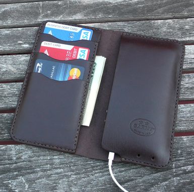 Custom Made Garny №75 - Leather Iphone 5/5s Wallet  - Dark Brown