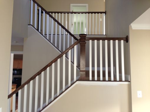 Custom Made Dark Oak Stair Raling & Balusters