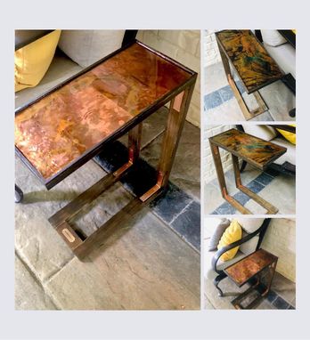Custom Made Copper Patina 'C' Tables