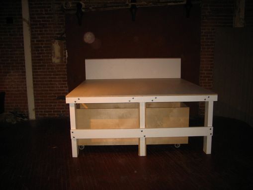 Custom Made Platform Bed With Drawers
