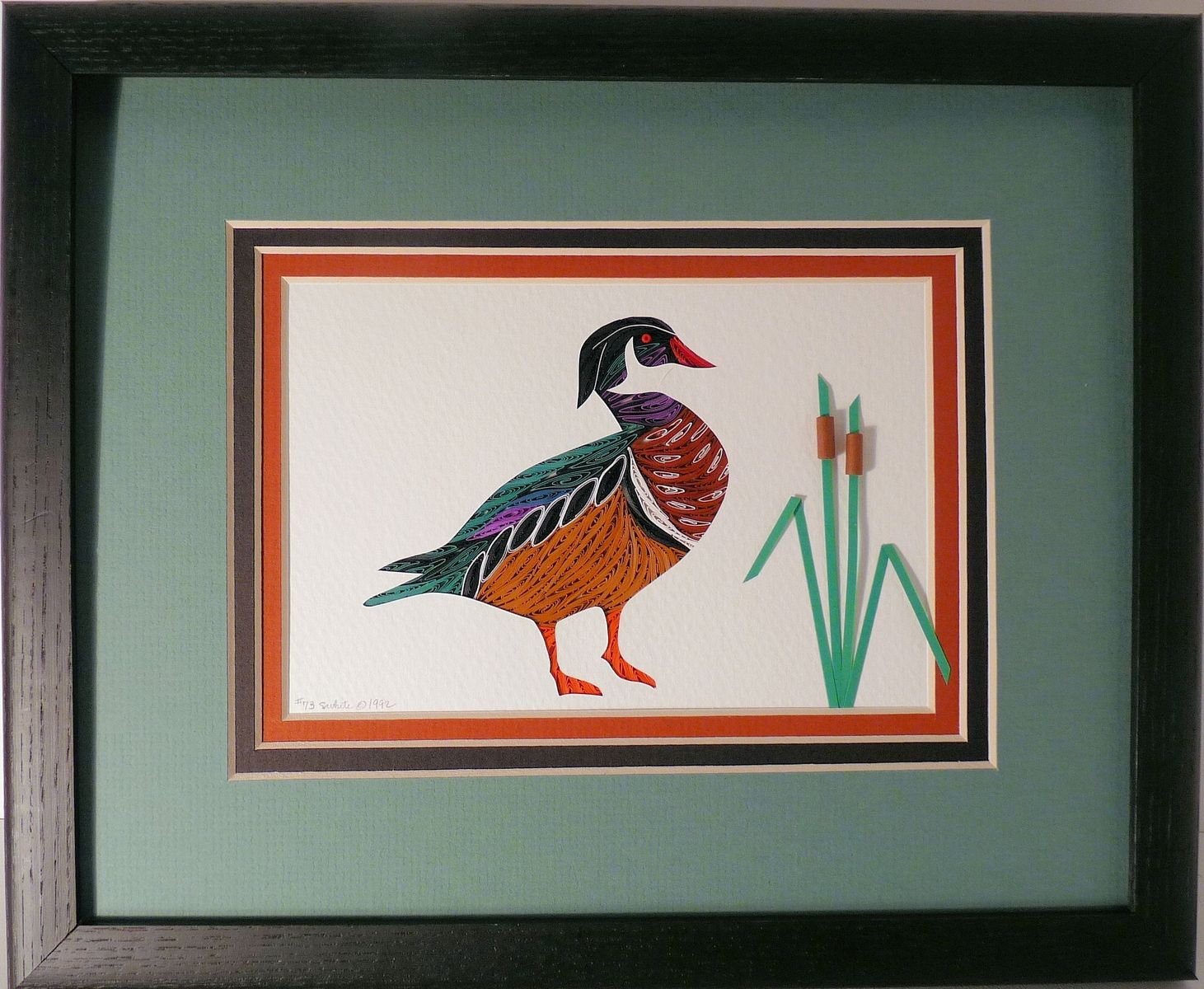 Buy Custom Made Ducks Wood Duck Quilled And Framed Wall Art New