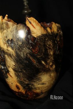 Custom Made Buckeye Burl Lidded Finial Hollow Vessel