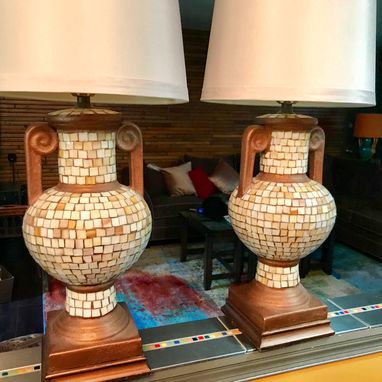 Custom Made Glass Mosaic Lamps