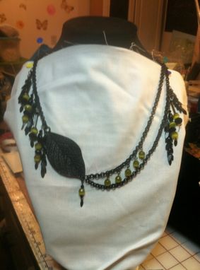 Custom Made Black And Olive Statement Necklace