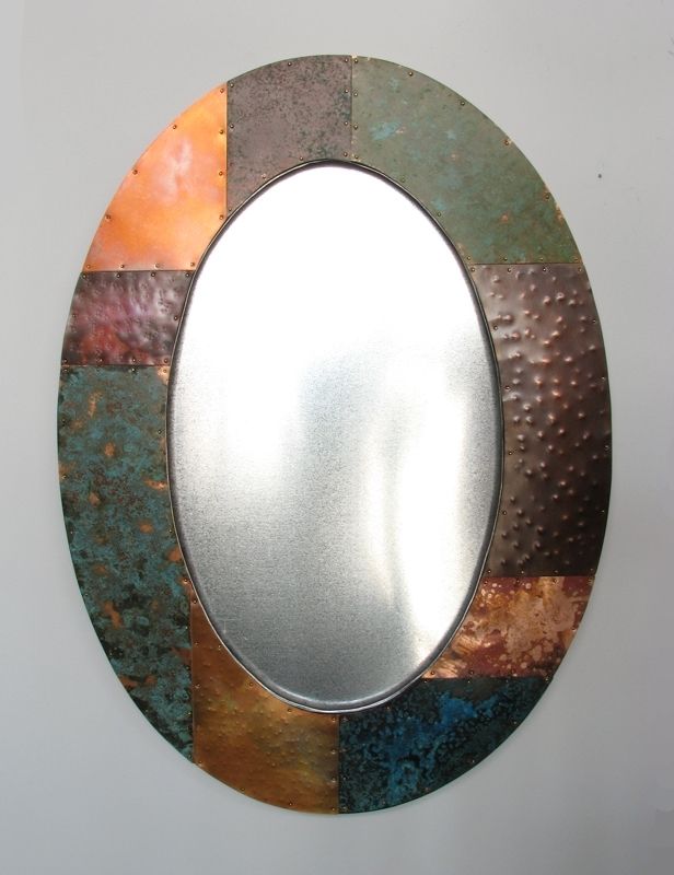 Hand Made Custom Copper Mirror Frame by dale jenssen