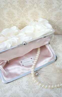 Custom Made Pale Ivory Avant-Garde Bridal Clutch Purse