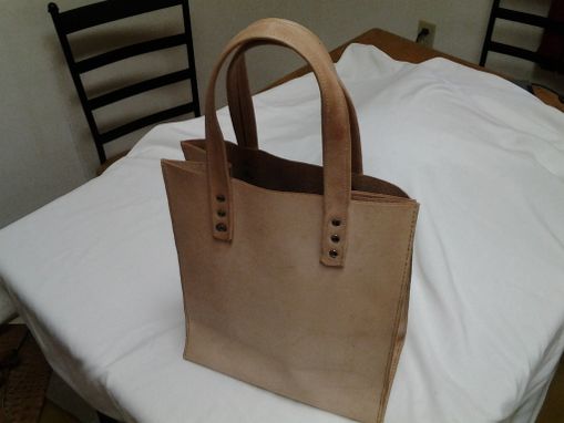Custom Made Leather All-Purpose Tote Bag