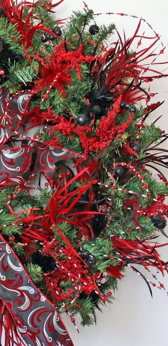 Hand Crafted Contemporary Christmas Wreath By DyJo Designs CustomMade Com   134045.442150 