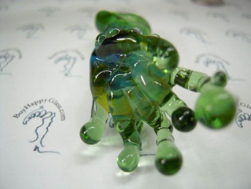 Custom Made Alien Finger Green Glass Focal Pendant