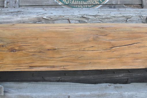 Custom Made Rustic Fireplace Mantel - Rare 1800s Rectangular, Elm Hand Hewn