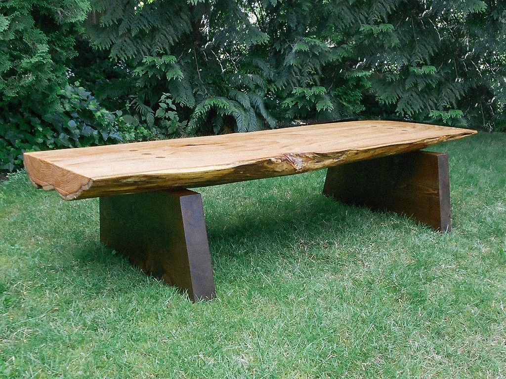 Hand Made Alaska Cedar Slab Coffee Table by Wood Shed Production