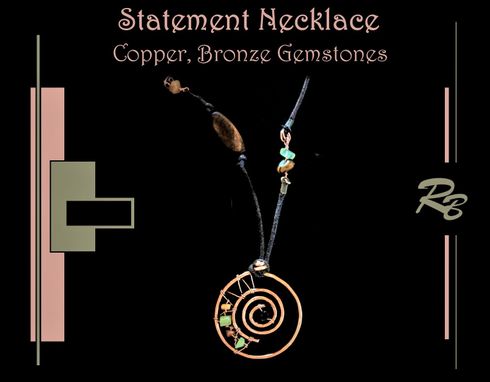 Custom Made Statement Jewelry, Copper Jewelry, Custom, Ooak, Art Jewelry, Wife Gift, Mother Gift, Daughter Gift