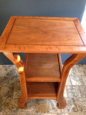 Custom Made Tall And Shapely Twins; Cherry Bedside Tables