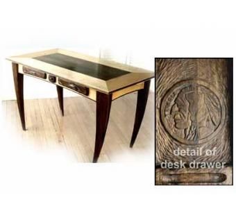 Custom Made Custom "Indian Head" Maple And Walnut Desk