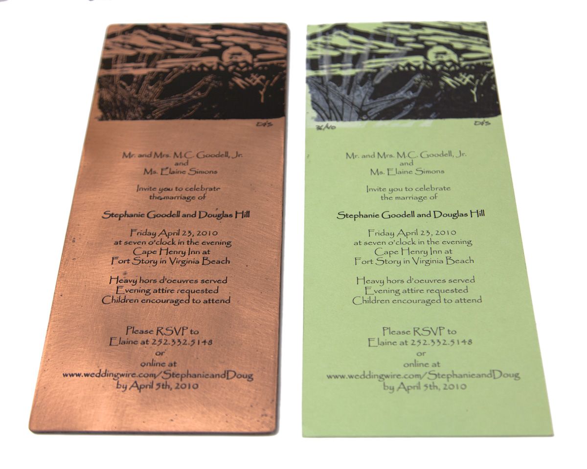 Buy A Hand Made Traditional Copper Wedding Invitation Marriage