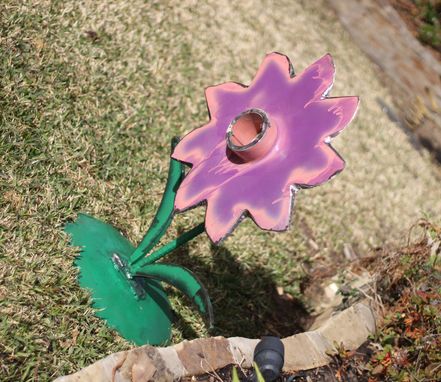 Custom Made Metal Flower Art Outdoor Sculptures By Raymond Guest