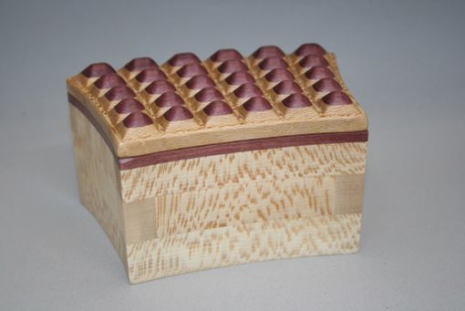 Custom Made Thirty Buttons Handcrafted Wooden Box