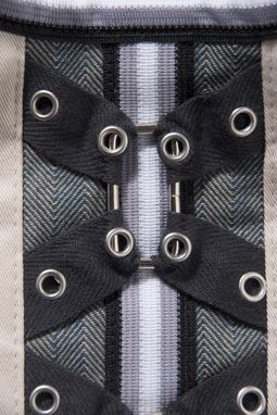 Custom Made Square Metal Rings And Hollow Rivets Black Tape Spine Design Dog Vest