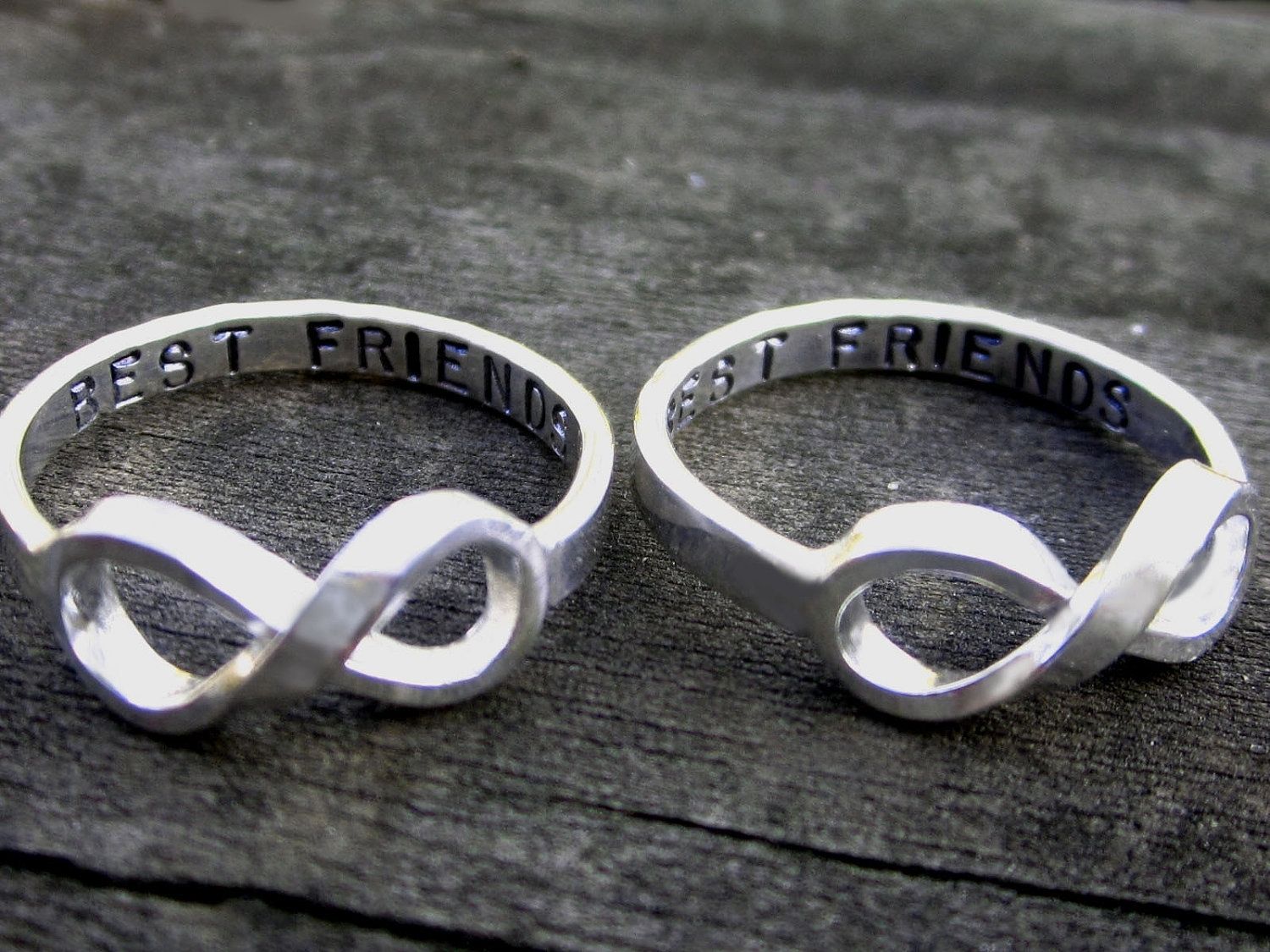 Custom Personalized Sterling Silver Best Friends Rings by Donna Okino