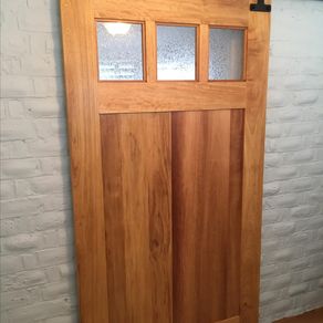 Hand Made Modern Barn Door With Resin Inlay By Twochair Studio
