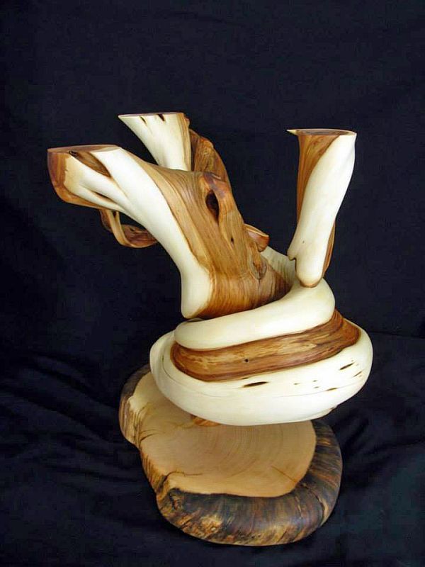 Hand Crafted Granite Top Rustic Juniper Wood End Table Furniture by