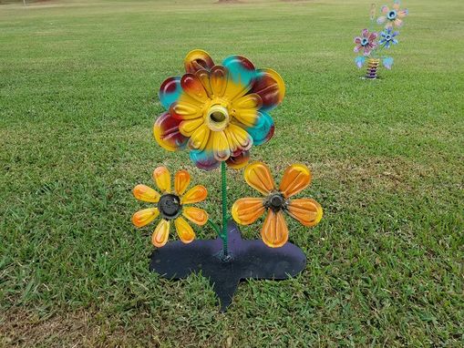 Custom Made Metalwork Flower Sculpture Garden Decor By Raymond Guest