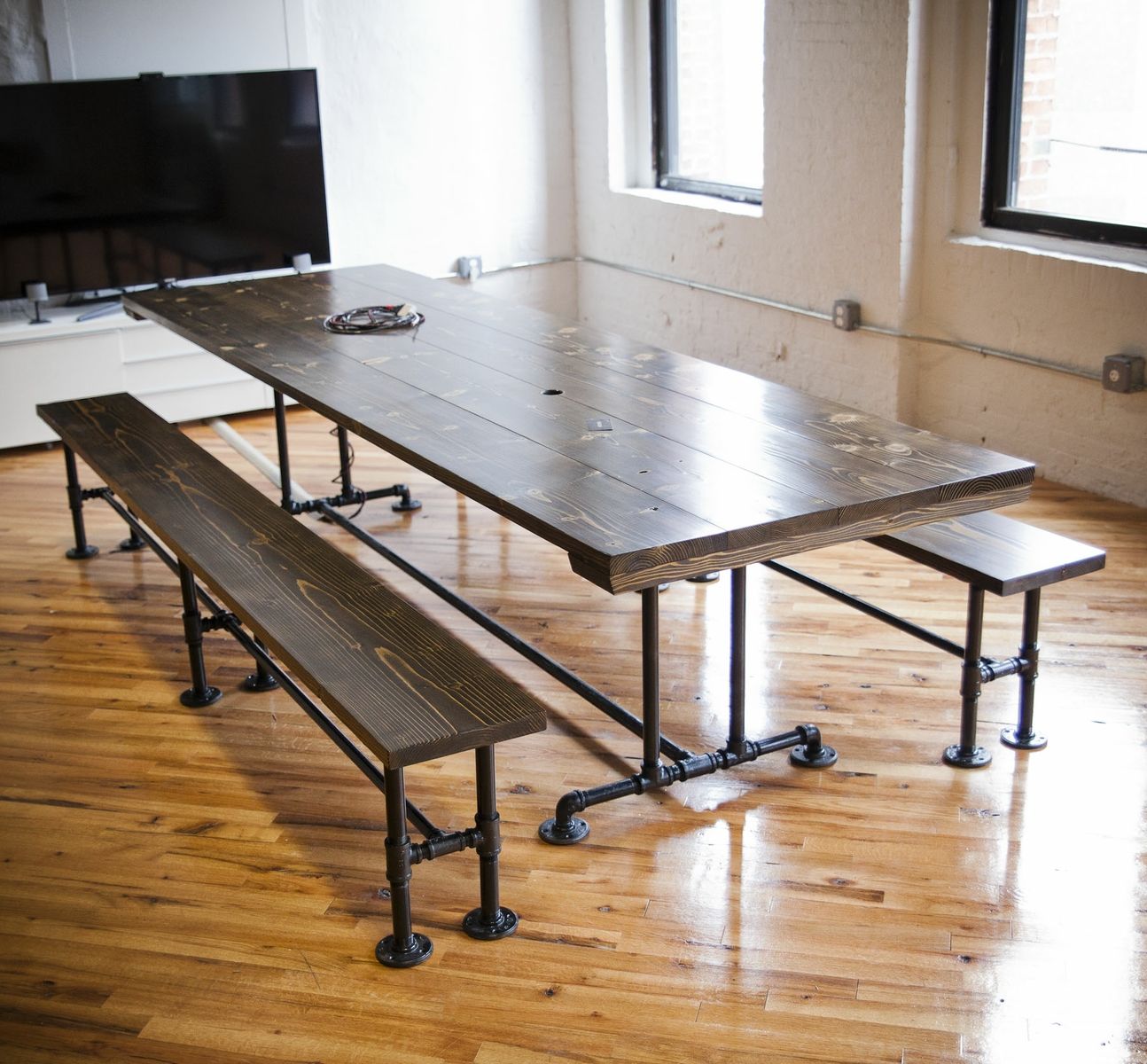 Hand Crafted Industrial Style Conference Table by Emmor Works | CustomMade.com