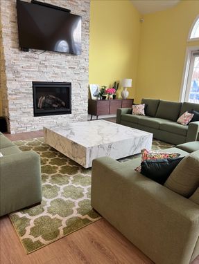 Custom Made Faux Marble Laminate Coffee Table