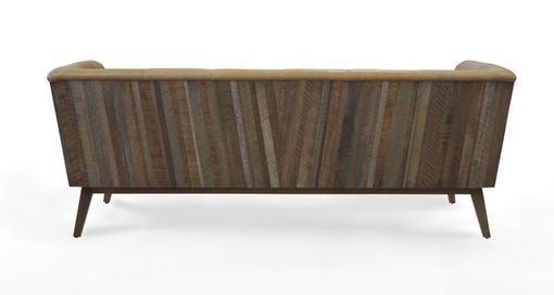 Custom Made Manhattan Sofa - Reclaimed Wood, Leather - Plush Style And Comfort