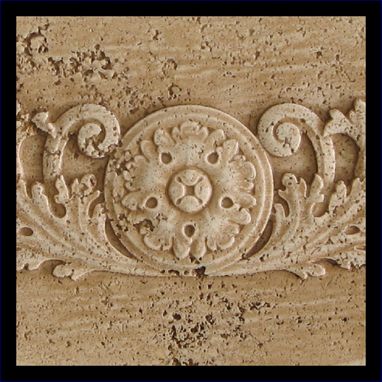 Custom Made Relief Carved Stone Panel