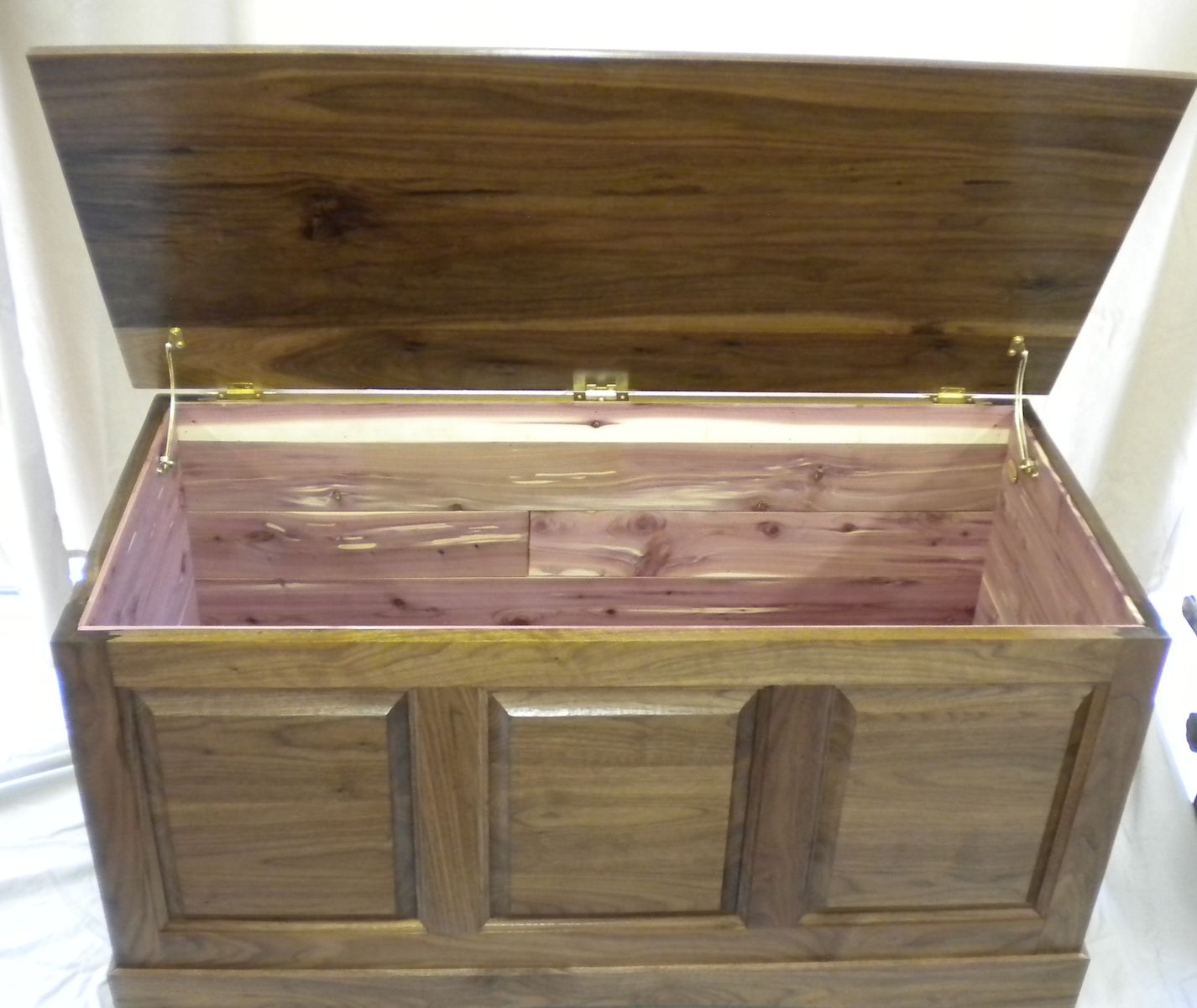 Hand Crafted Walnut Hope Chest Cedar Lined by JDM WoodWorks, LLC