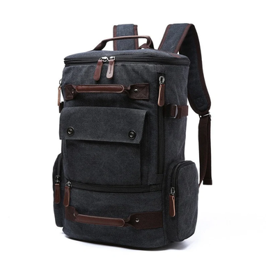 Custom Made Backpack For Him, Canvas Men's Backpack, Round Backpack