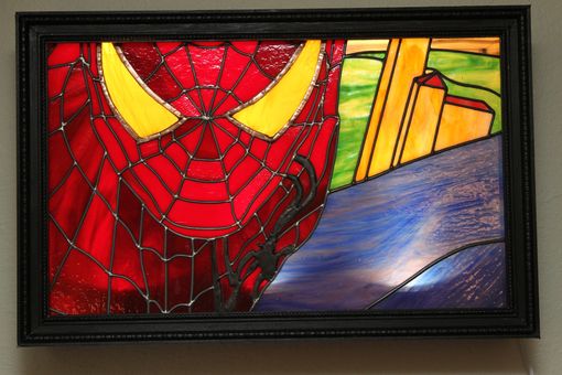 Custom Made Stained Glass - Marvel Comic Spiderman