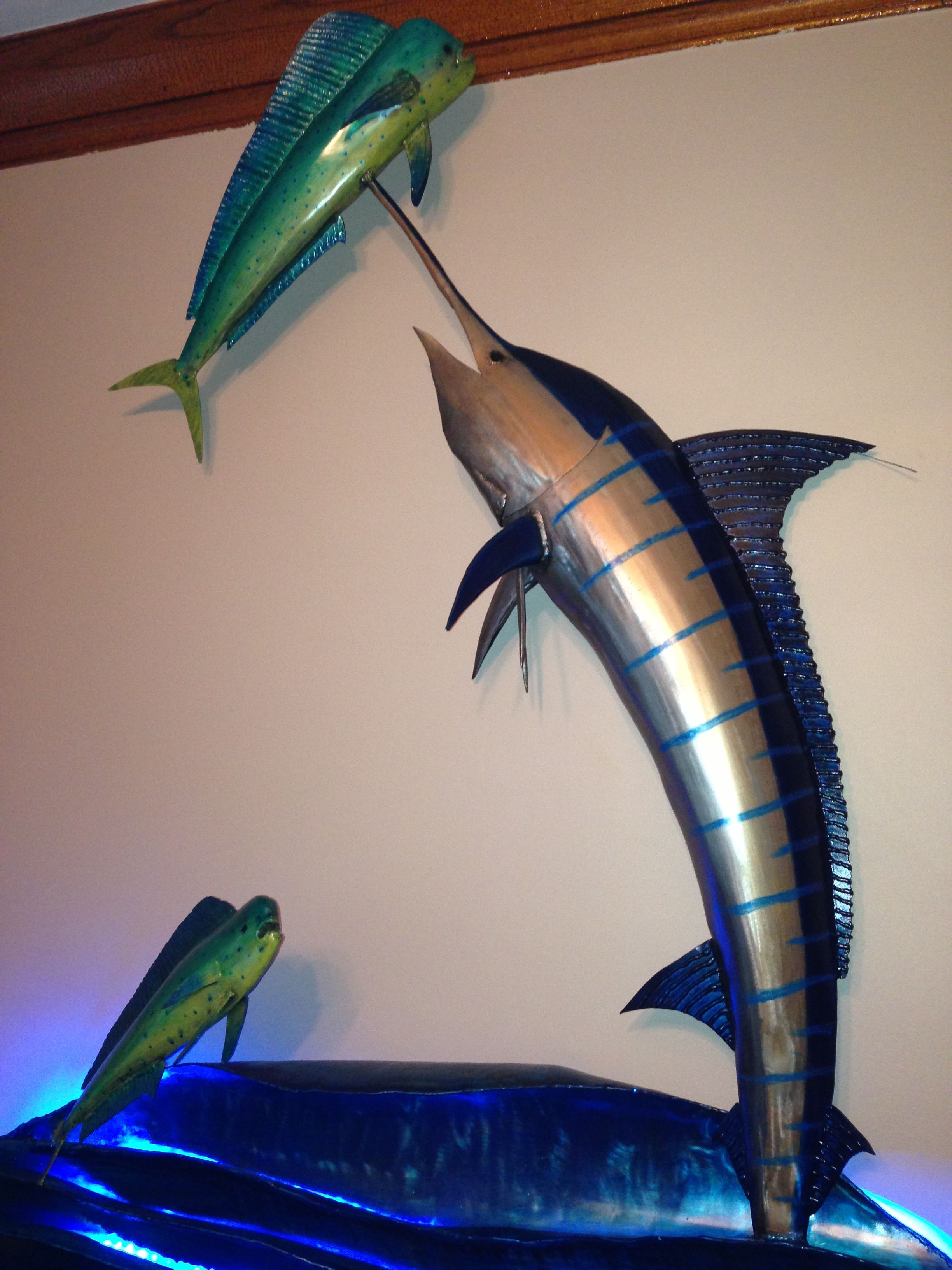 Buy Custom Made Metal Sculpture Fish, made to order from Decorative Metal Works