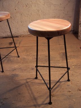 Custom Made Bar Stool Made From Maple And Metal