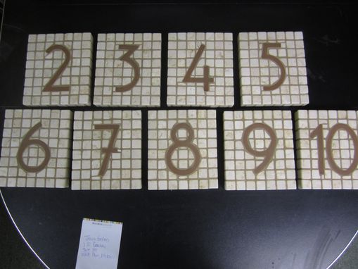 Custom Made Custom Tiled Office Numbers For Above The Doors