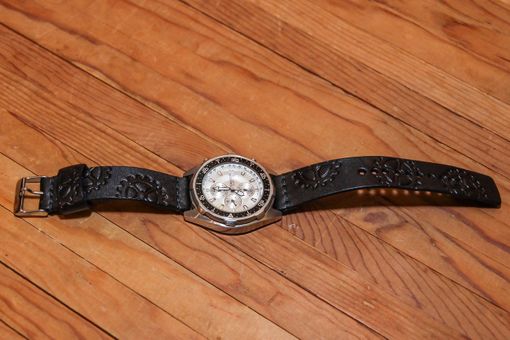 Custom Made Watch Strap Custom Tooled (Steam-Punk, Sprocket)
