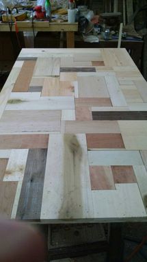 Custom Made Patchwork Wood Scraps Table