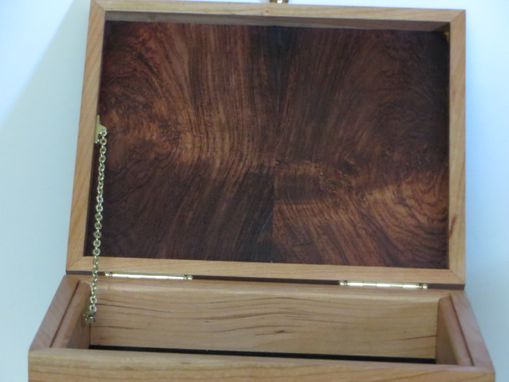 Custom Made Cherry And Honduran Rosewood Jewelry Box