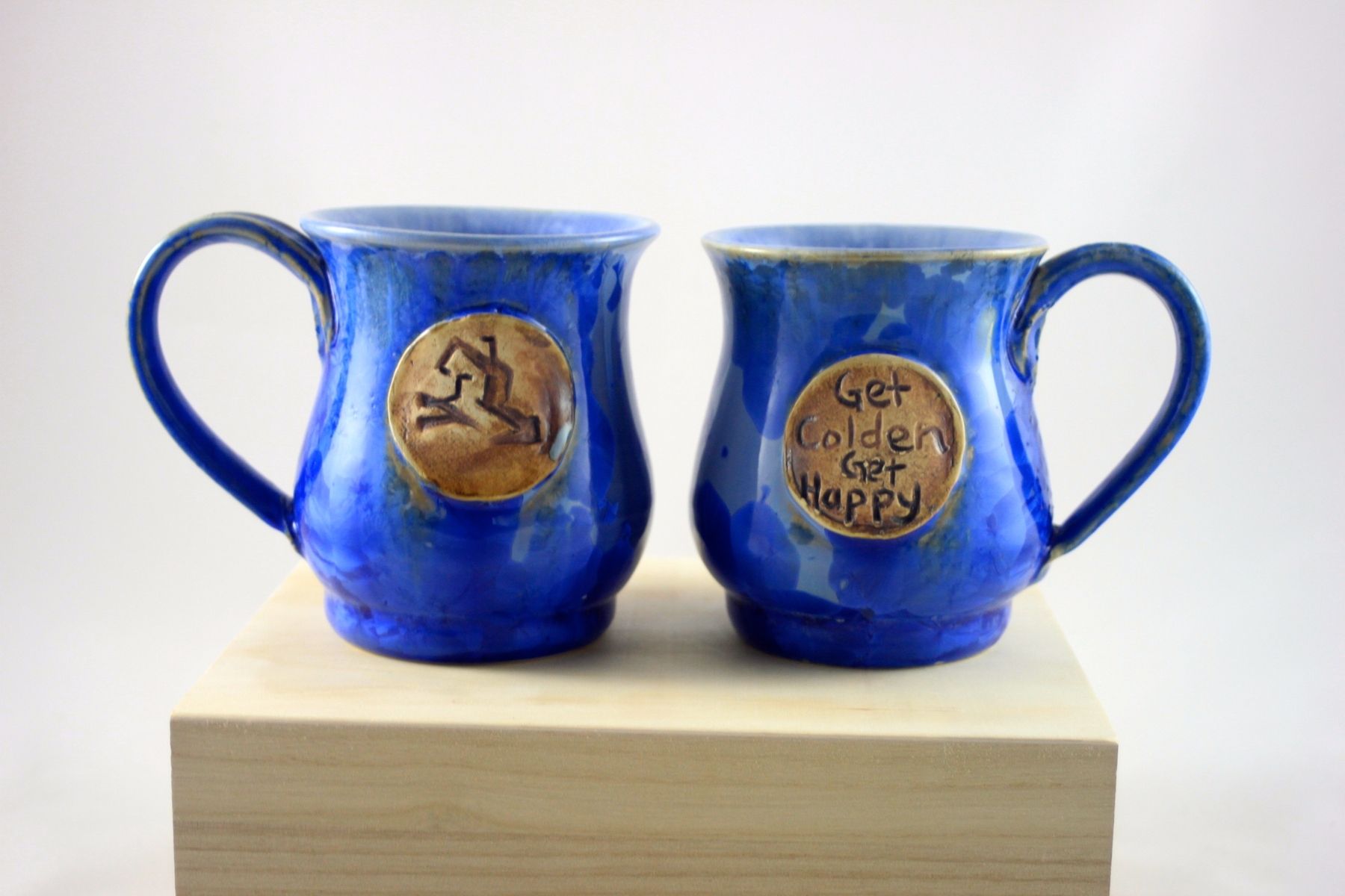 Handmade Custom CrystallineGlazed Mugs by Arryn Vogan Pottery