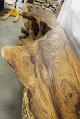 Custom Made Rustic Acacia Wood Root Bar Furniture Commercial