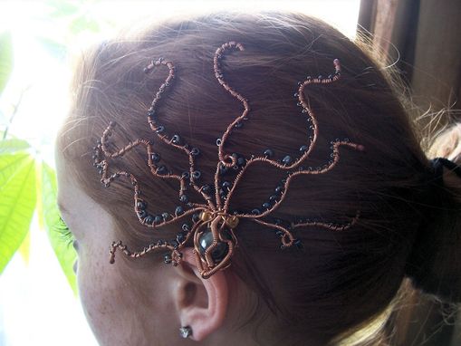 Custom Squid/Octopus Copper Hair Piece by Freckle Patch Design |  