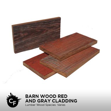 Custom Made Barn Wood Red And Gray Cladding